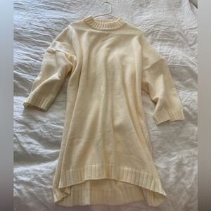 Cream sweater dress